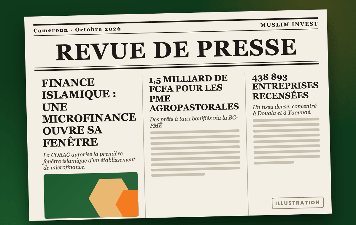 Illustration : une page de journal consacrée à l'entrepreneuriat et à la finance islamique au Cameroun